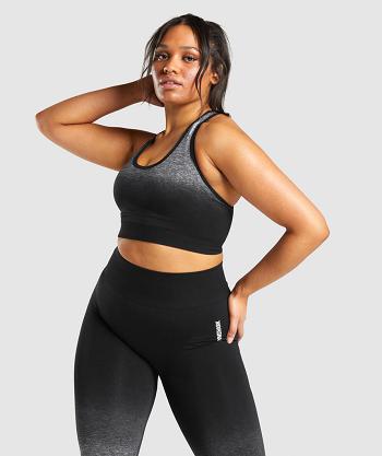Gymshark Adapt Ombre Seamless Sport Bh Dam Svarta Svarta | SE 2999FDN